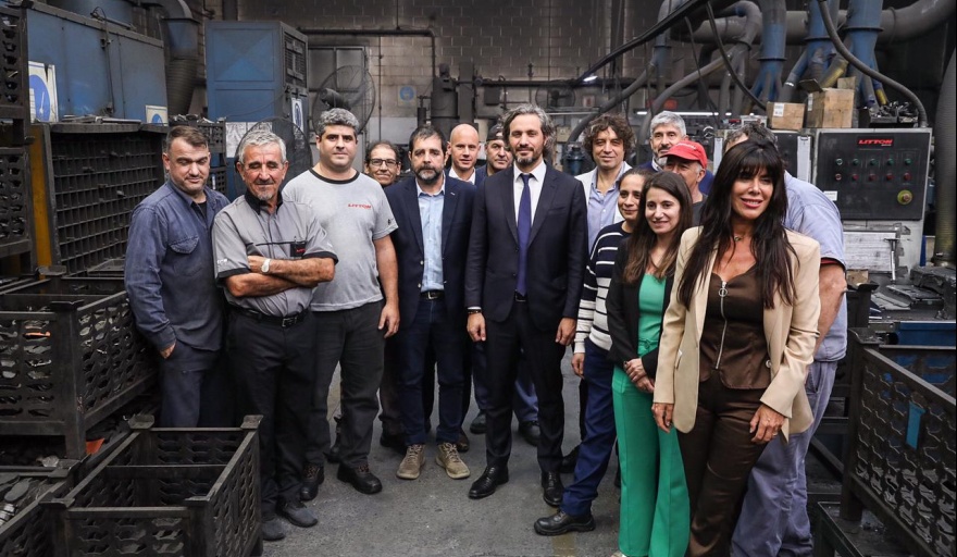 Cafiero visitó PyME de autopartes que amplía mercados por las misiones comerciales organizadas por Cancillería