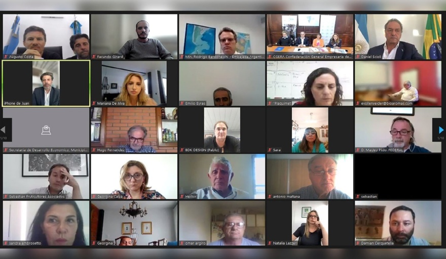 Scioli con la CGERA en encuentro virtual sobre comercializadoras en Brasil