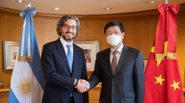 Cafiero recibió al embajador de China quien manifestó su apoyo a nuestro país en el marco de los BRICS